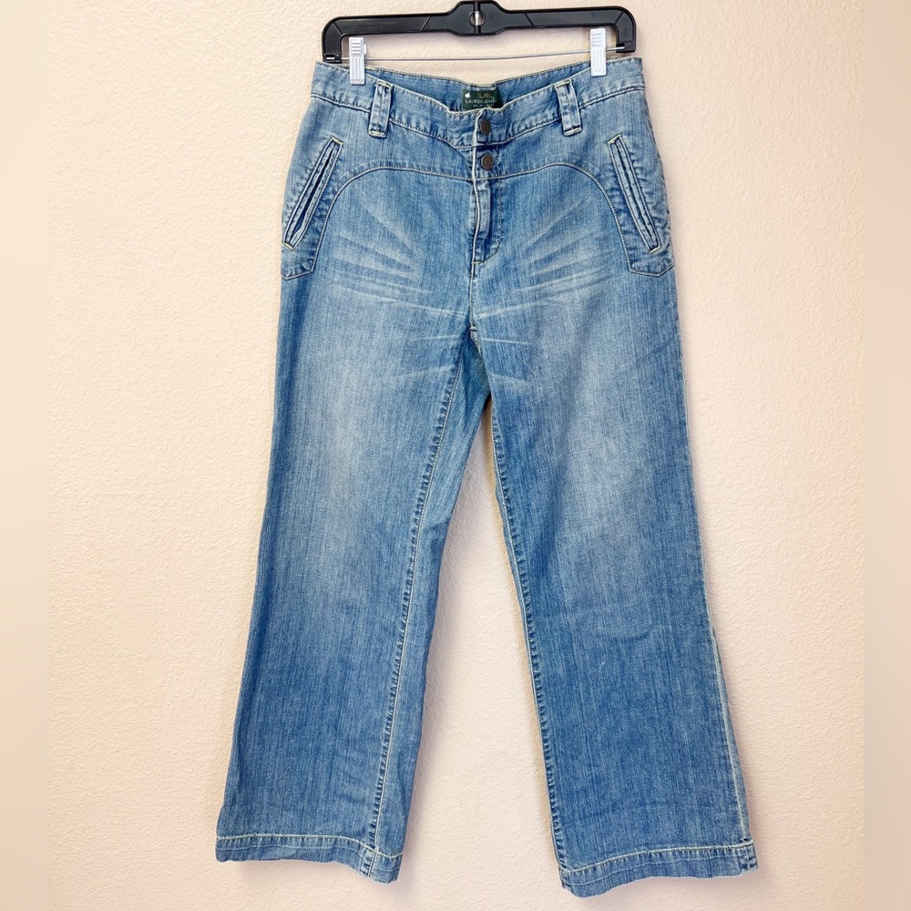 Lauren Ralph Lauren Denim Wide Leg Jeans Size 10